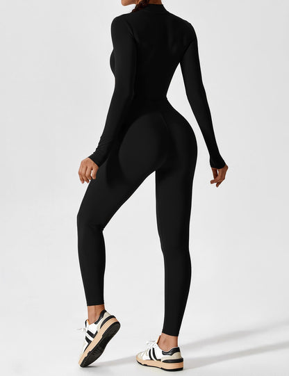 Savannah | Long  Sleeve Zipper Jumpsuit