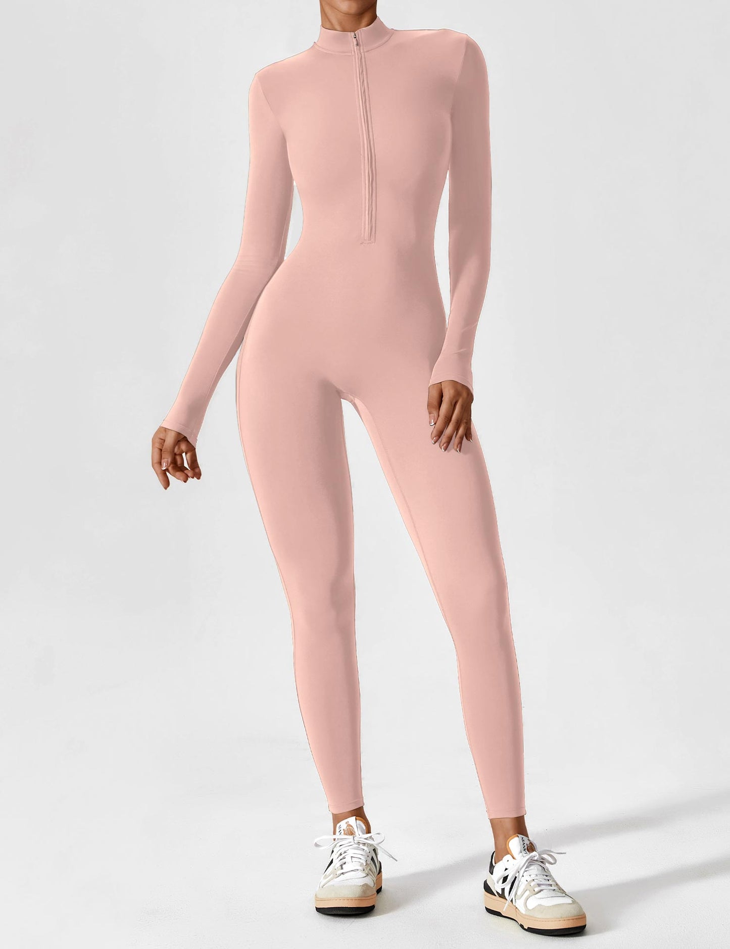 Savannah | Long  Sleeve Zipper Jumpsuit