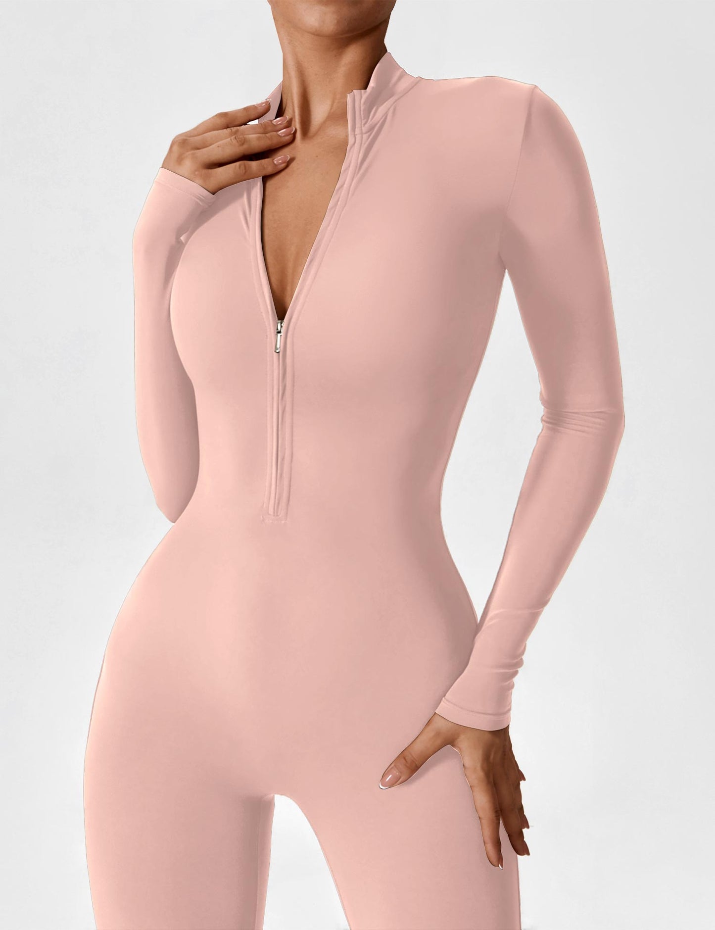 Savannah | Long  Sleeve Zipper Jumpsuit