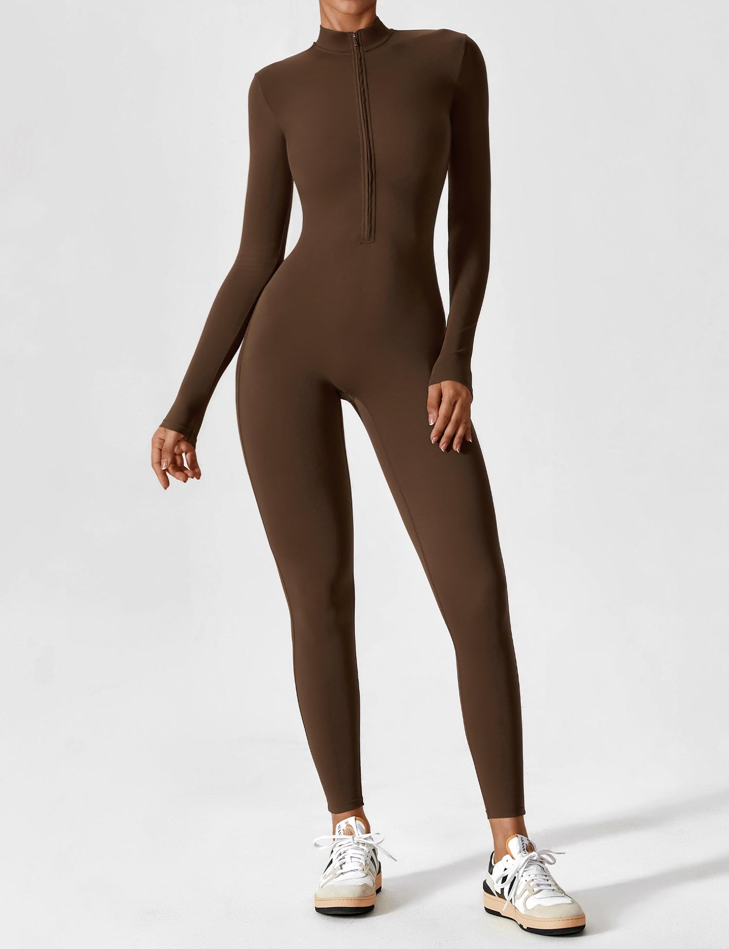Savannah | Long  Sleeve Zipper Jumpsuit