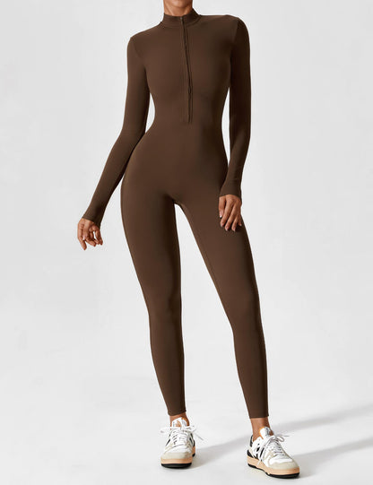 Savannah | Long  Sleeve Zipper Jumpsuit