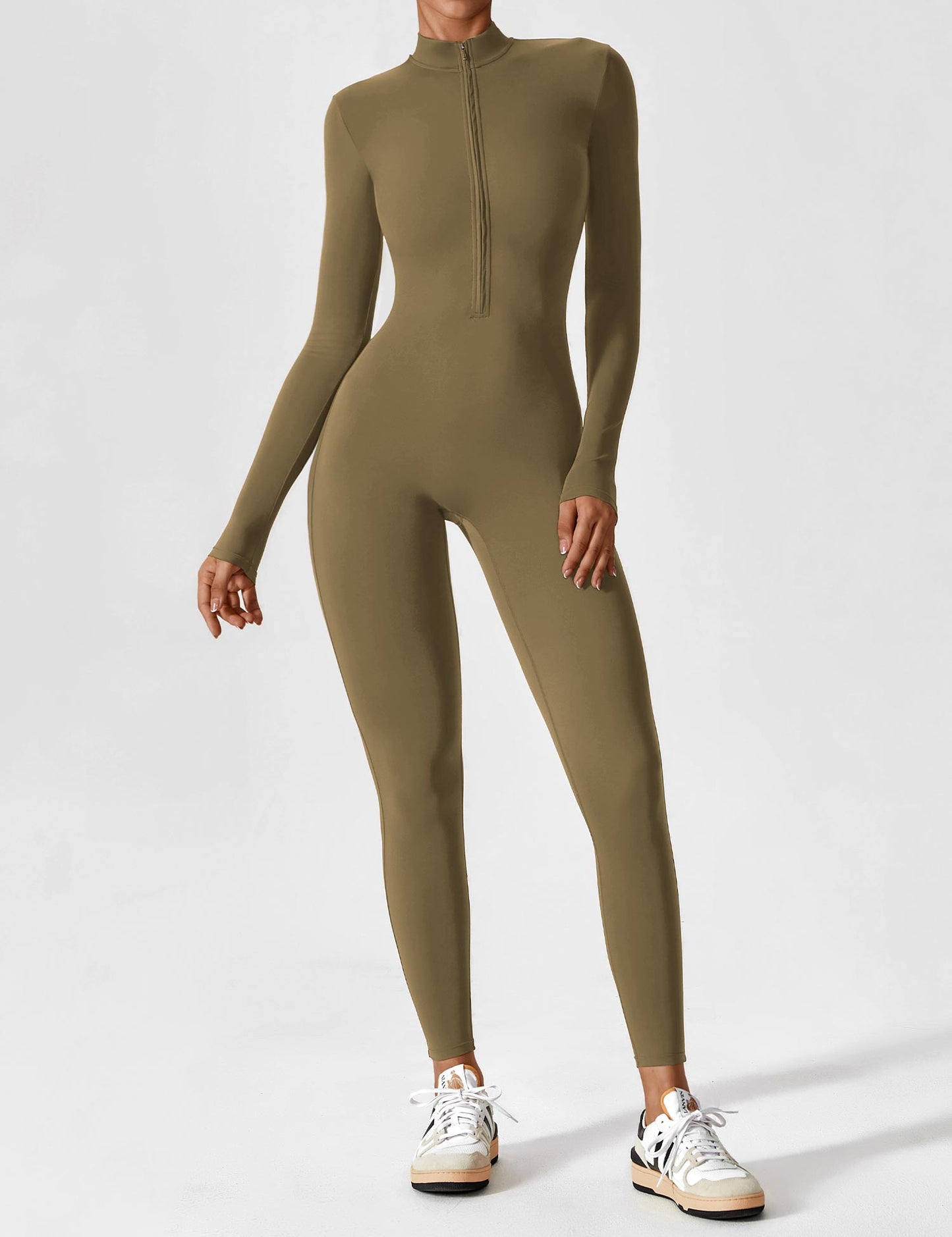 Savannah | Long  Sleeve Zipper Jumpsuit
