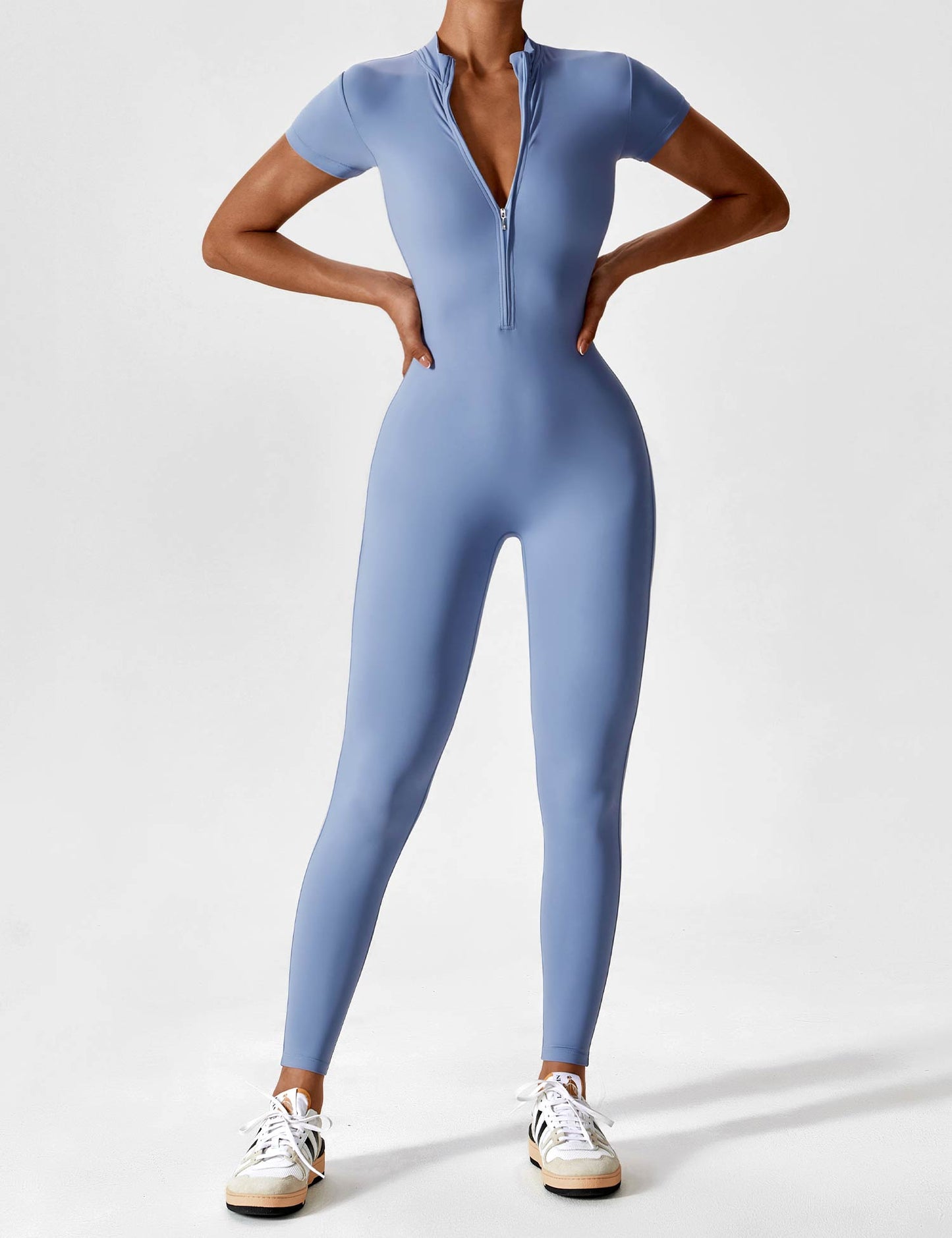 Savannah | Long  Sleeve Zipper Jumpsuit