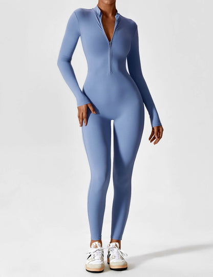 Savannah | Long  Sleeve Zipper Jumpsuit