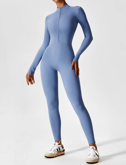 Savannah | Long  Sleeve Zipper Jumpsuit