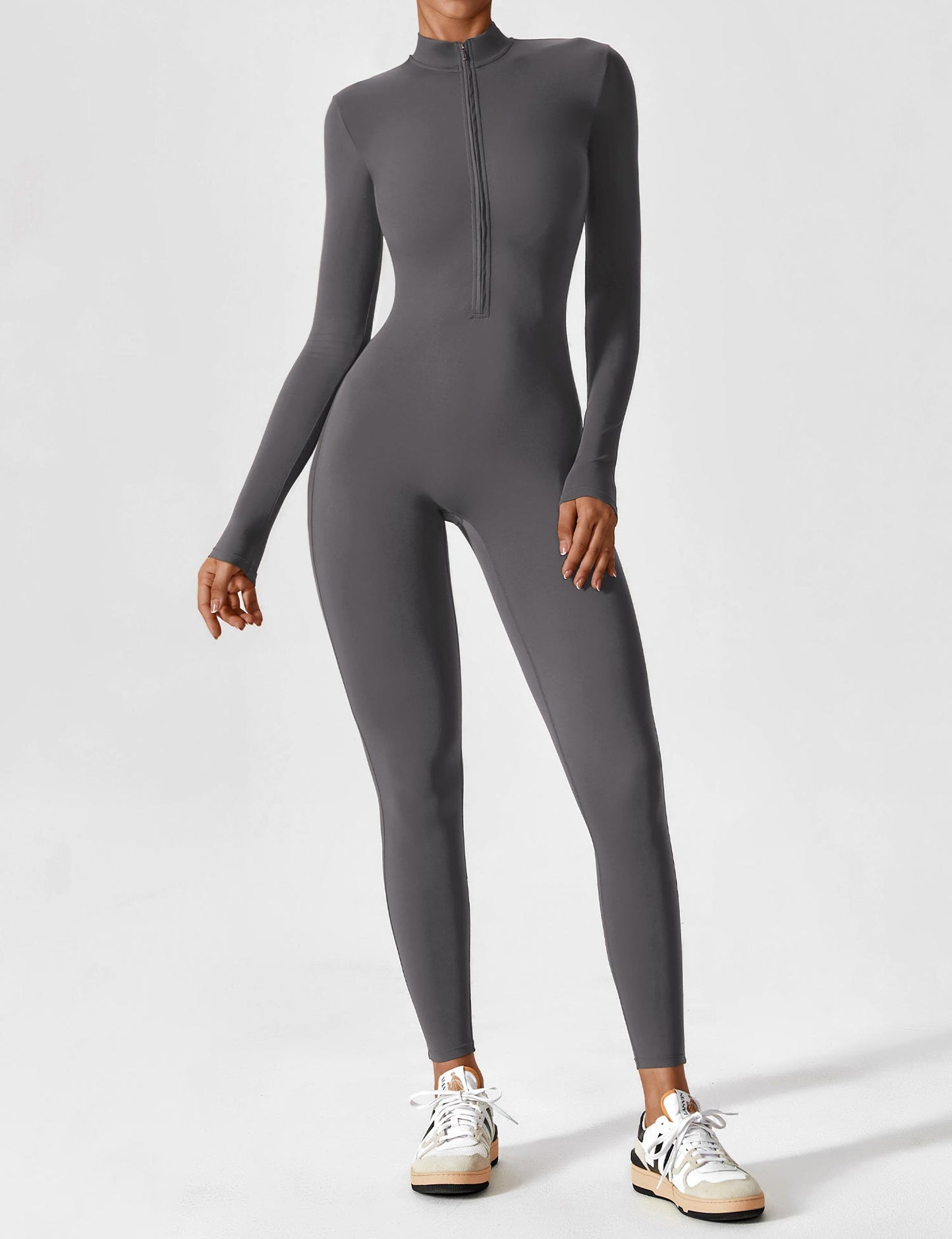 Savannah | Long  Sleeve Zipper Jumpsuit