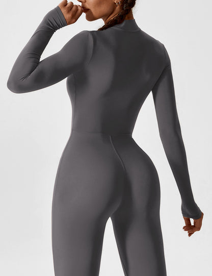 Savannah | Long  Sleeve Zipper Jumpsuit
