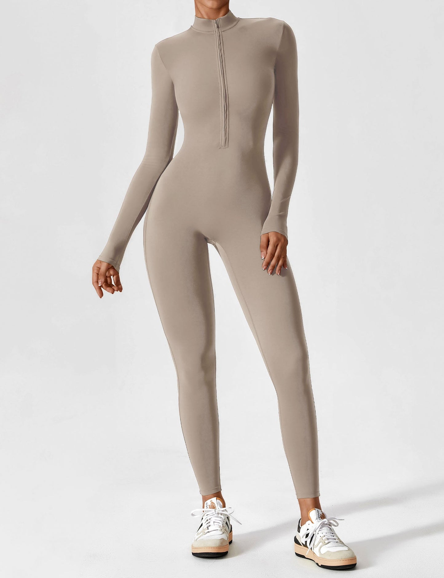 Savannah | Long  Sleeve Zipper Jumpsuit