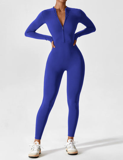 Savannah | Long  Sleeve Zipper Jumpsuit