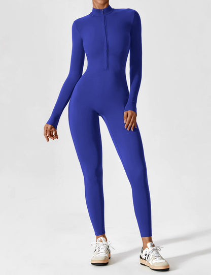 Savannah | Long  Sleeve Zipper Jumpsuit