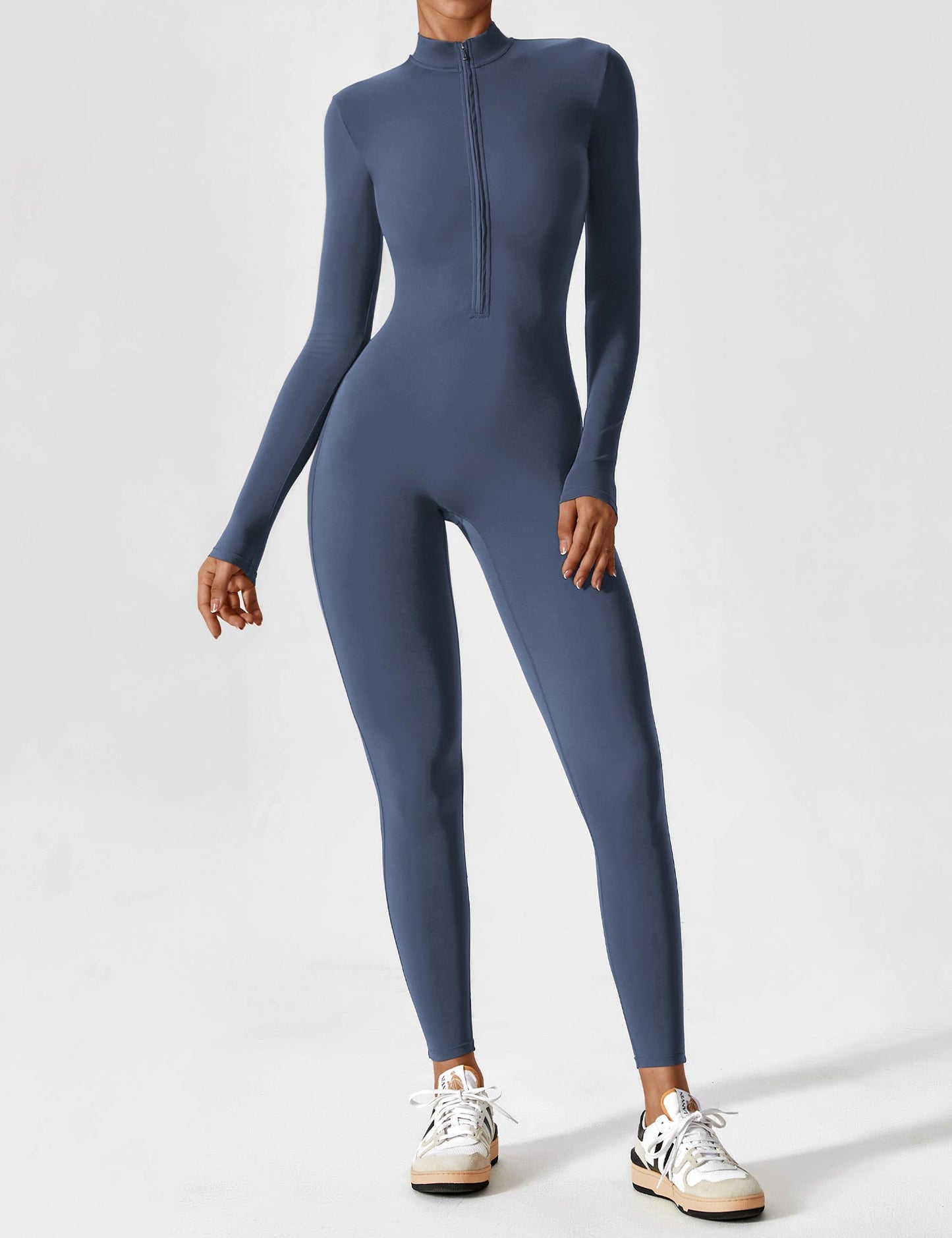 Savannah | Long  Sleeve Zipper Jumpsuit