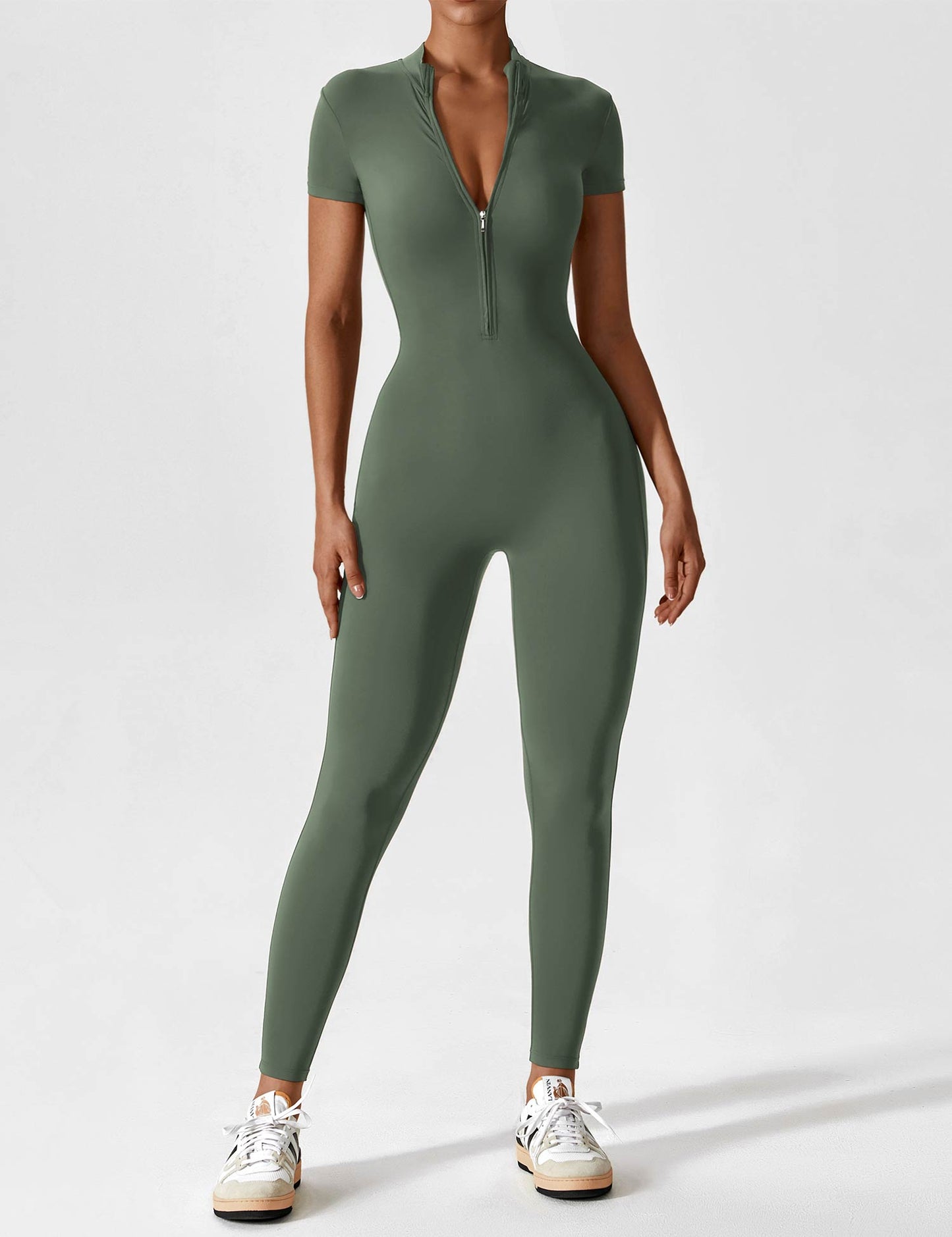 Savannah | Long  Sleeve Zipper Jumpsuit