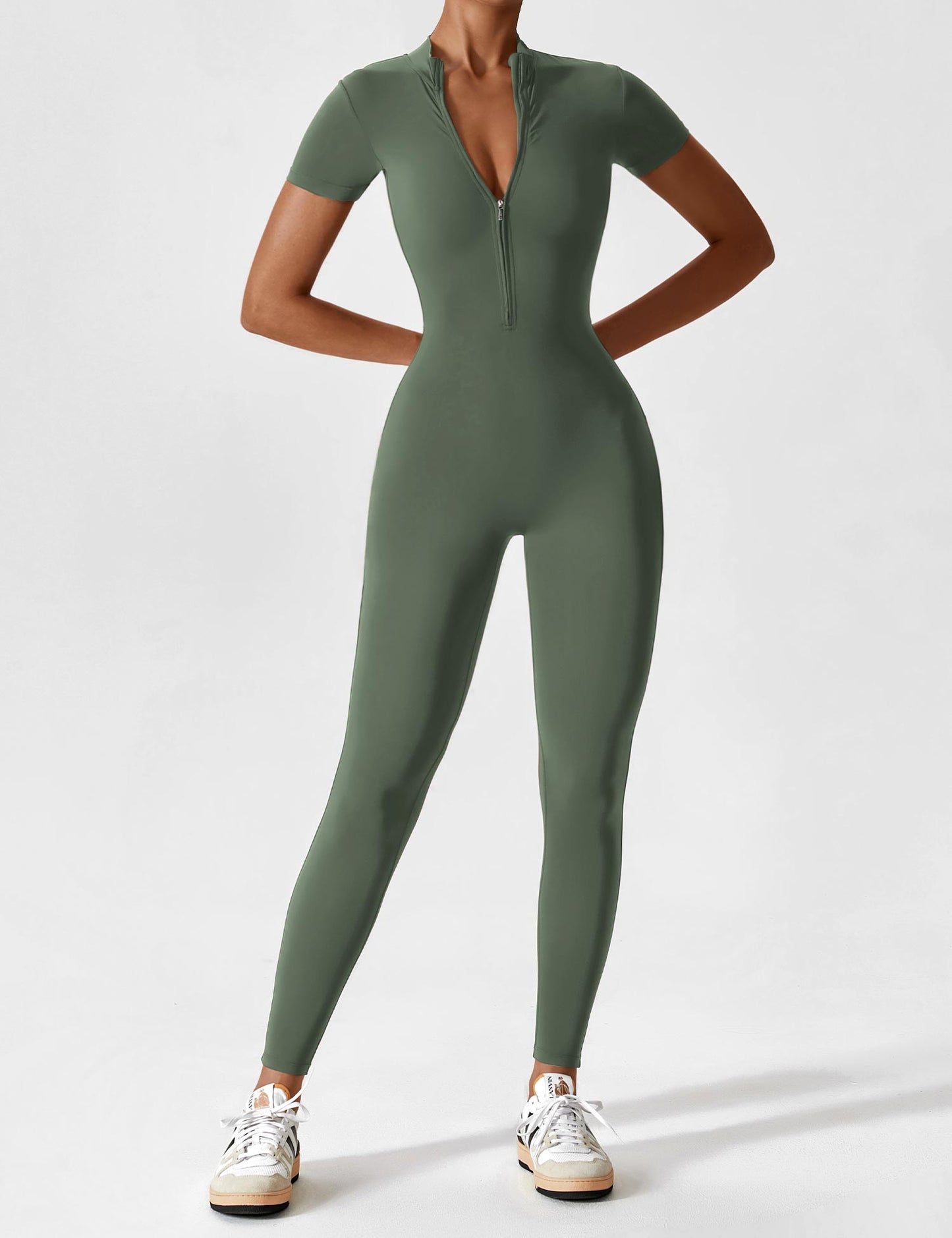 Savannah | Long  Sleeve Zipper Jumpsuit