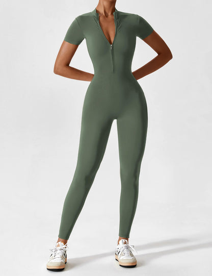 Savannah | Long  Sleeve Zipper Jumpsuit
