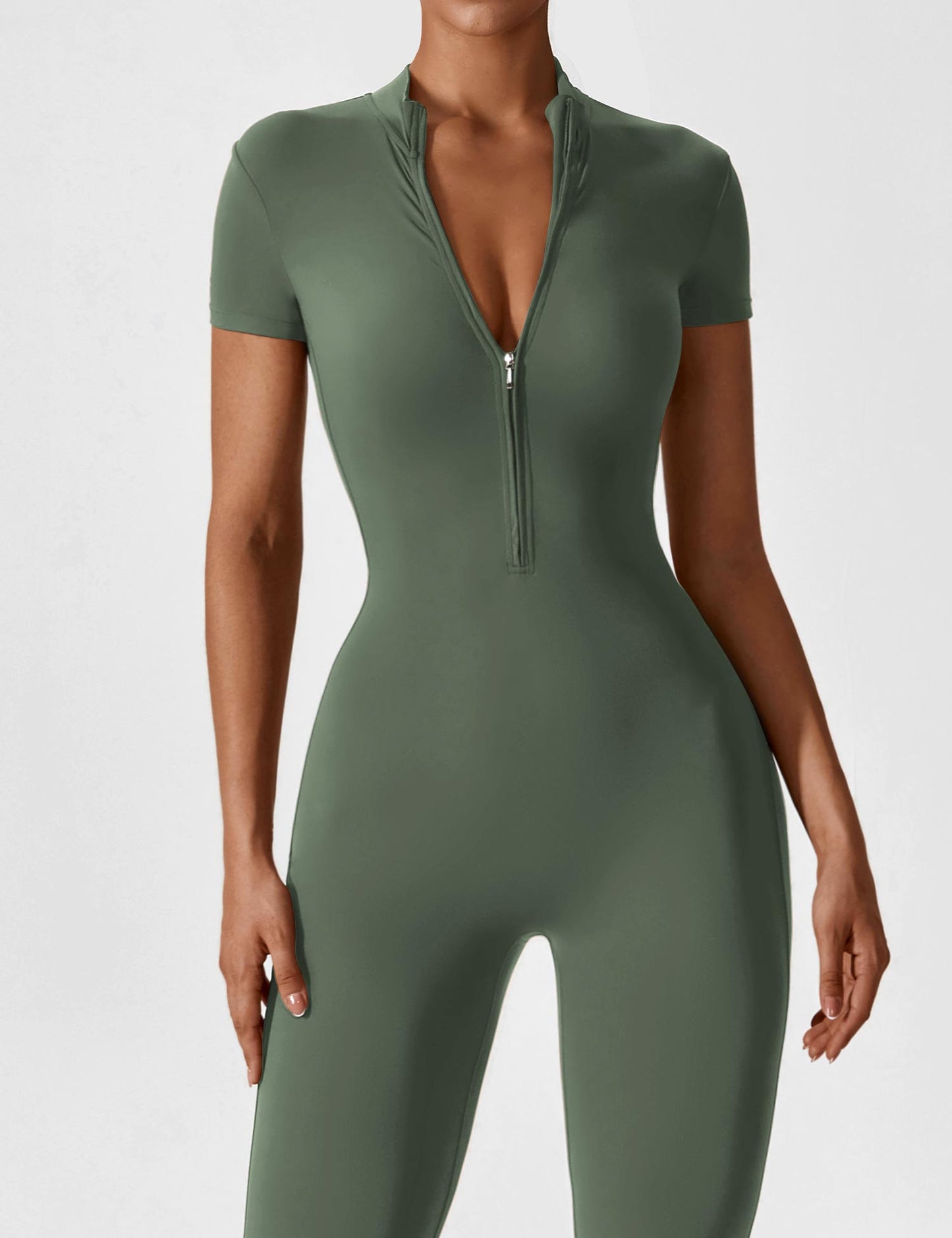 Savannah | Long  Sleeve Zipper Jumpsuit