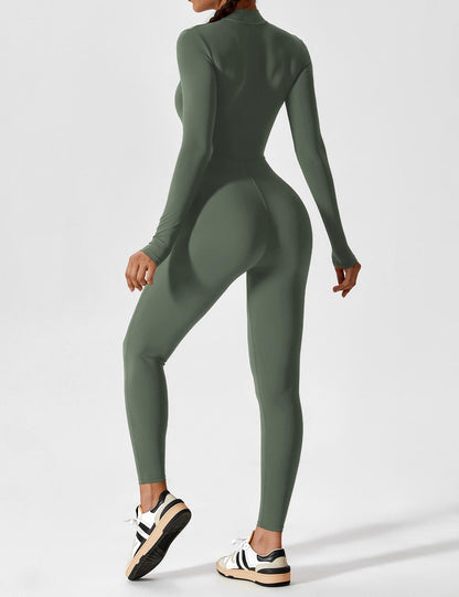 Savannah | Long  Sleeve Zipper Jumpsuit
