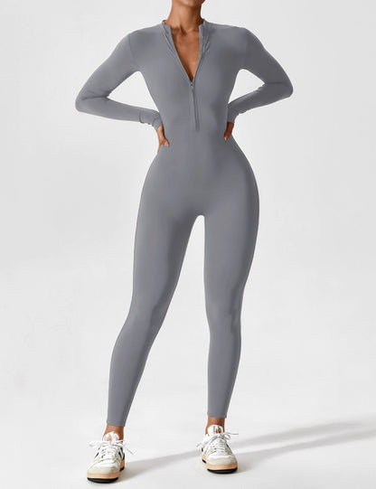 Savannah | Long  Sleeve Zipper Jumpsuit
