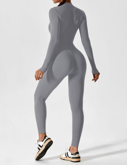 Savannah | Long  Sleeve Zipper Jumpsuit