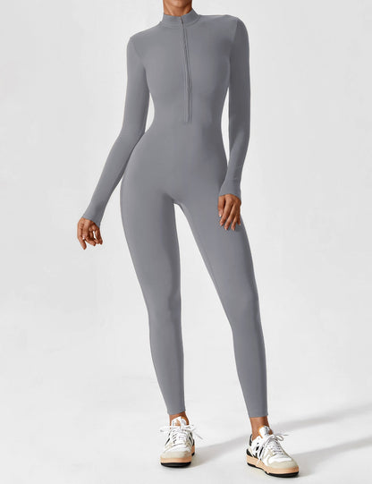 Savannah | Long  Sleeve Zipper Jumpsuit