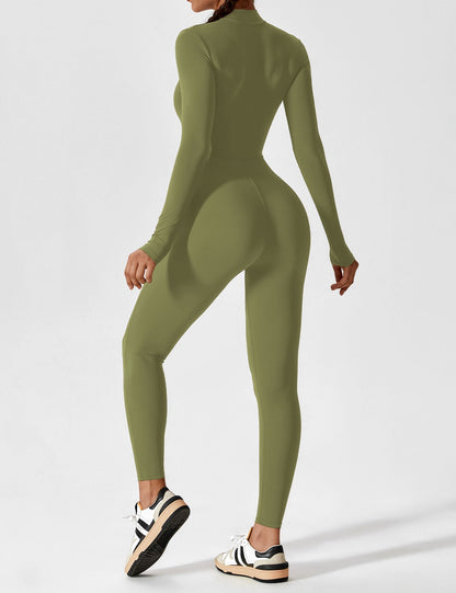 Savannah | Long  Sleeve Zipper Jumpsuit