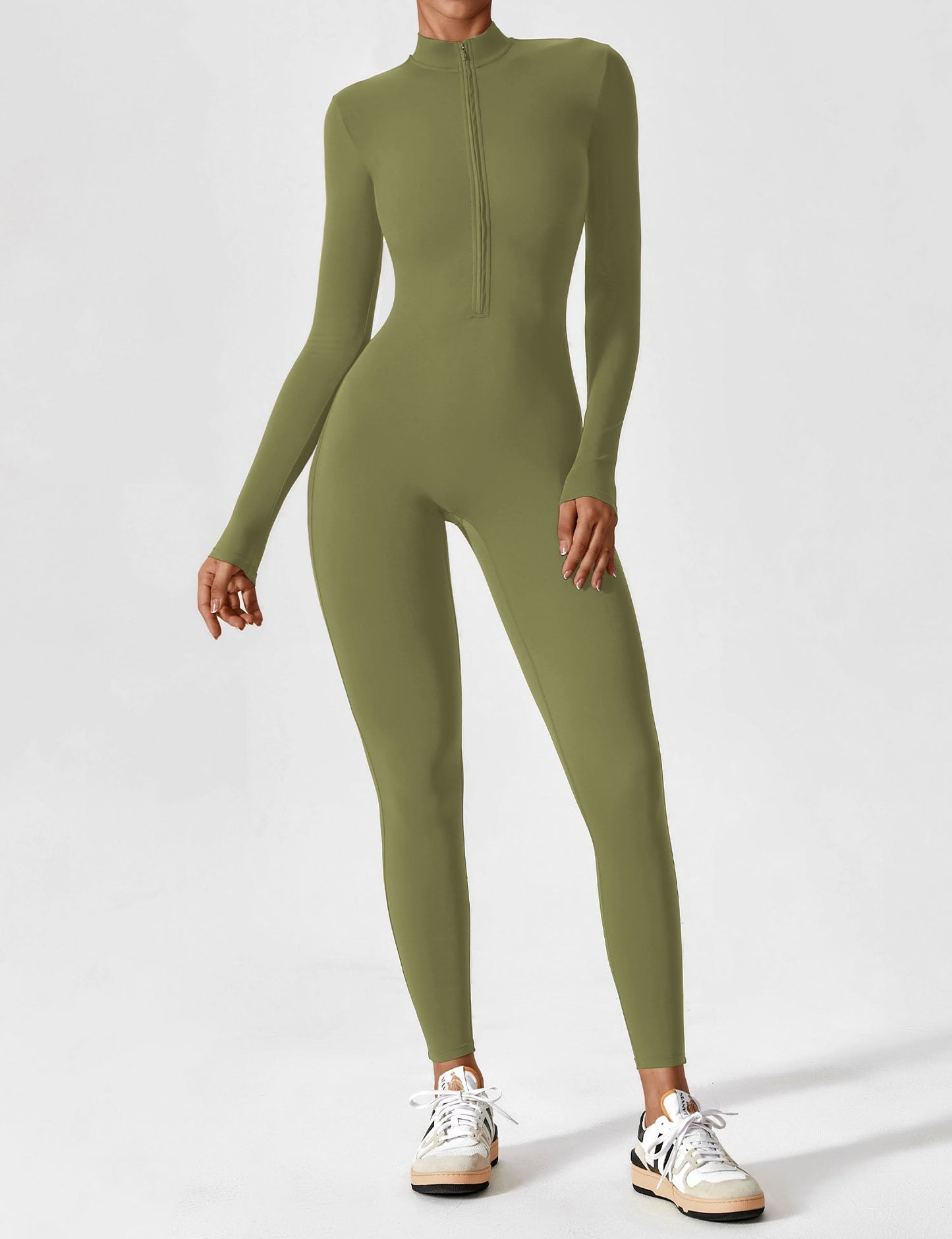 Savannah | Long  Sleeve Zipper Jumpsuit