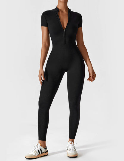 Savannah | Long  Sleeve Zipper Jumpsuit