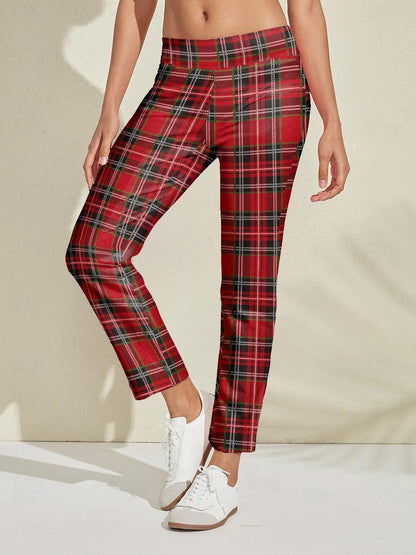 Comfortable 28 Inch Stretchy Slim Fit Ankle Pants