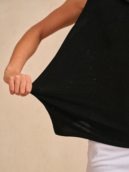 Premium Glitter V Neck Golf Women's Tank Top