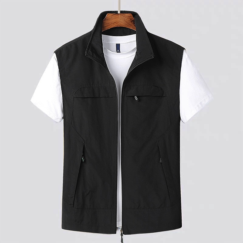 Men's Casual Short Sleeve Pocket Sweater - Luxivelle