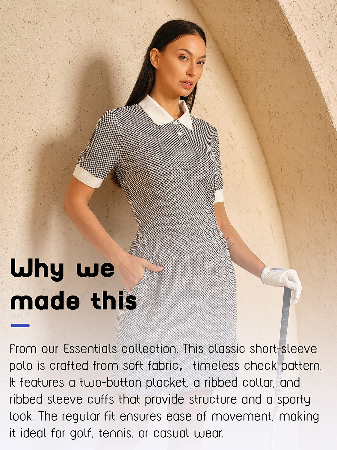 Classic Fit Textured Golf Polo Shirt