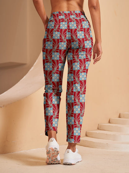 Comfortable Fit 28 Inch Athletic Slim Ankle Pants