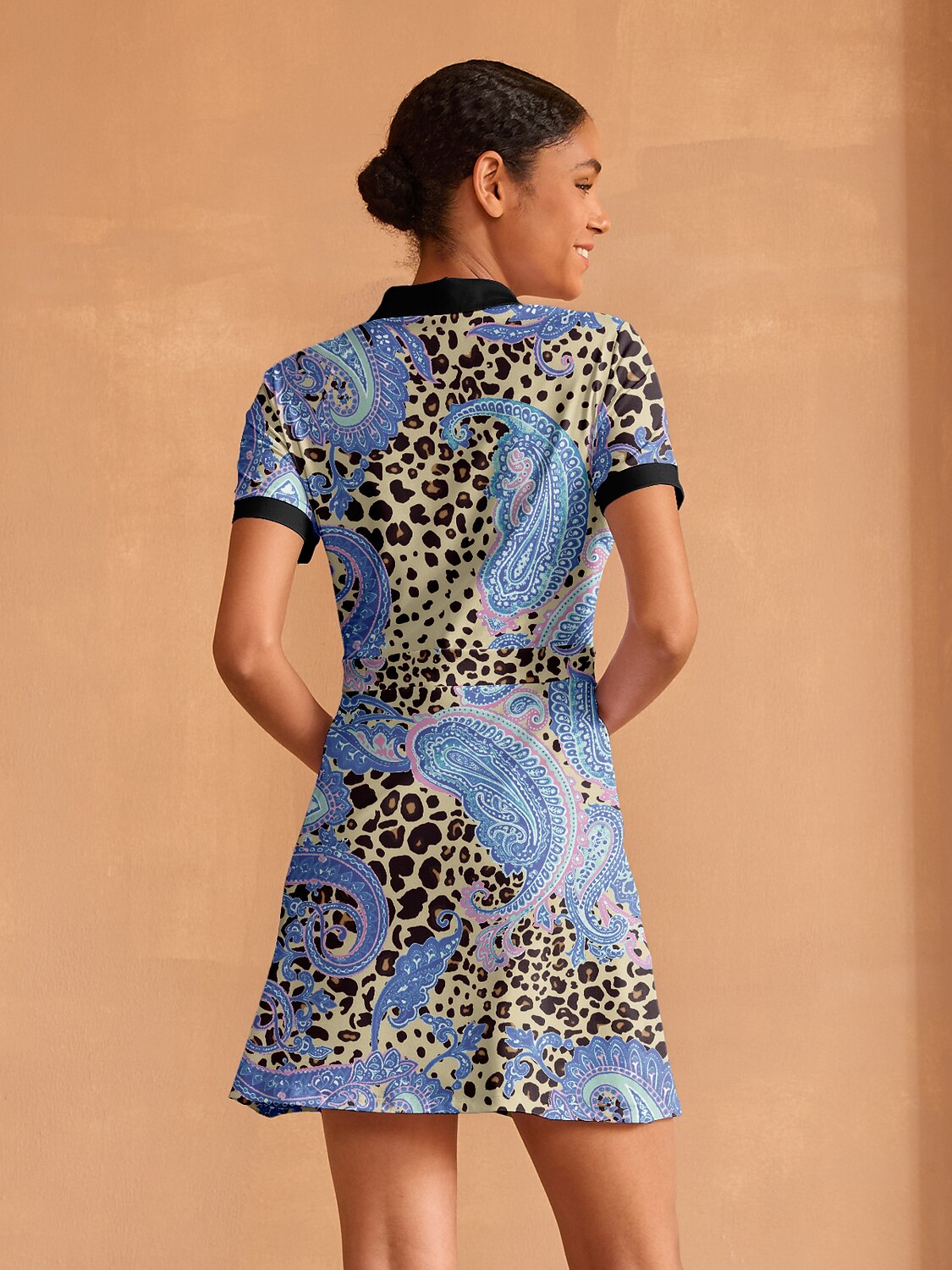 Fun Animal Print Knee Length Casual Dress