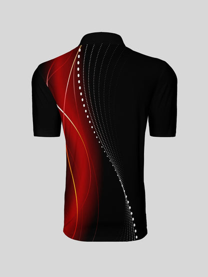 Breathable Men's Graphic Polo Shirt UPF 50+ Protection