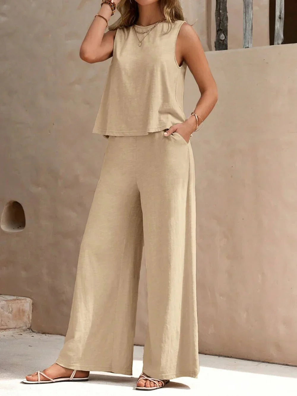 Comfy 2-Piece Wide Leg Sweater Lounge Set